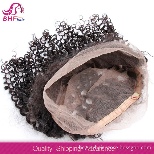 Hot Selling Peruvian Deep Wave Silk Base Elastic Band 360 Lace Frontal Closure